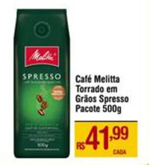 Café Melitta Torrado em Grãos Spresso Pacote 500g
