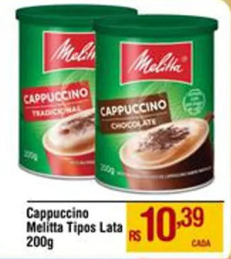 Max Atacadista Cappuccino Melitta Tipos Lata 200g oferta