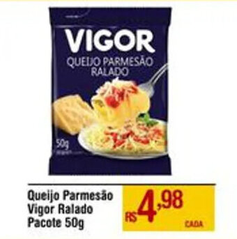 Max Atacadista Queijo Parmesão Vigor Ralado Pacote 50g oferta