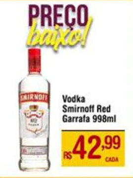 Max Atacadista Vodka Smirnoff Red Garrafa 998ml oferta