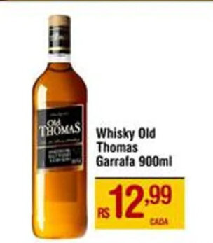 Max Atacadista Whisky Old Thomas Garrafa 900ml oferta