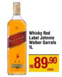 Max Atacadista Whisky Red Label Johnnie Walker Garrafa 1L oferta