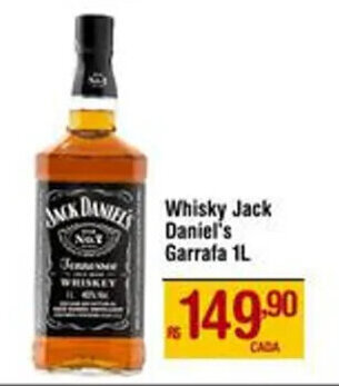 Max Atacadista Whisky Jack Daniel's Garrafa 1L oferta