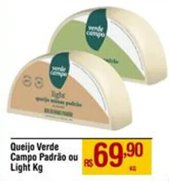 Queijo Verde Campo Padrão ou Light Kg