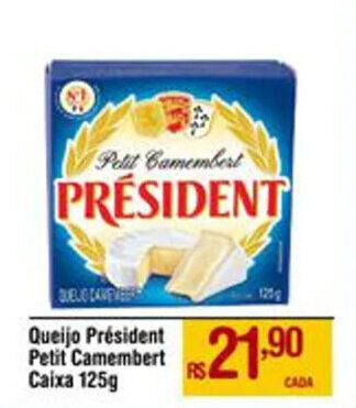 Max Atacadista Queijo Président Petit Camembert Caixa 125g oferta