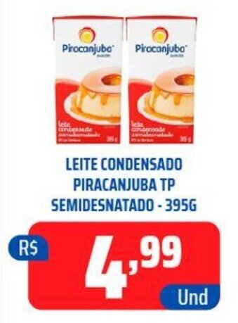 Tatico LEITE CONDENSADO PIRACANJUBA TP SEMIDESNATADO - 395G oferta