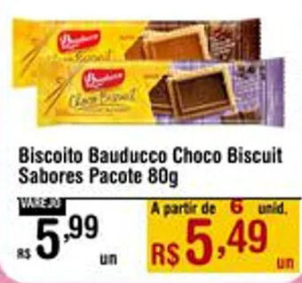 Max Atacadista Biscoito Bauducco Choco Biscuit Sabores Pacote 80g oferta