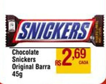 Max Atacadista Chocolate Snickers Original Barra 45g oferta