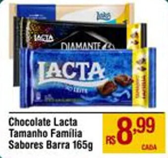 Max Atacadista Chocolate Lacta Tamanho Familia Sabores Barra 165g oferta