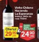 Supermercados Princesa Vinho chileno hacienda la esperanza 750ml oferta