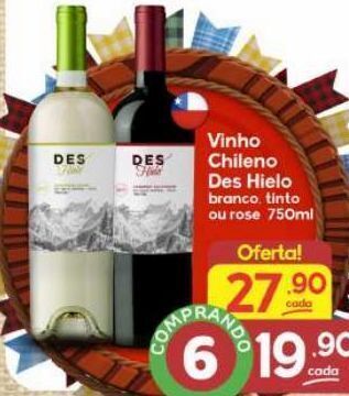Supermercados Princesa Vinho chileno des hielo 750ml oferta
