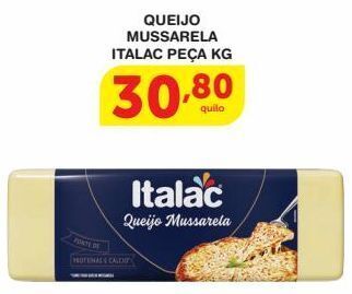 Roldão Queijo mussarela italac kg oferta