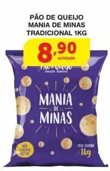 Roldão Pão de queijo mania de minas 1kg oferta