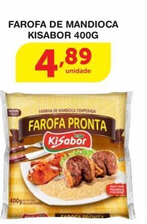 Roldão Farofa de mandioca kisabor 400g oferta