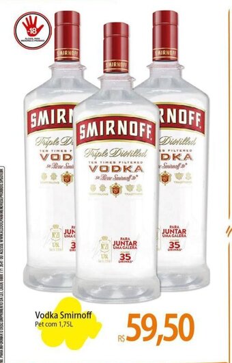 Atacadão Vodka Smirnoff Pet com 1,75L oferta