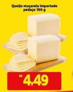 Extra Supermercado Queijo muçarela importado pedaço 100 g oferta