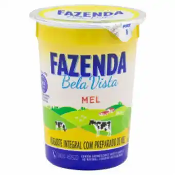 Iogurte integral mel fazenda bela vista pote 170g