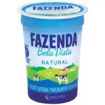 Supermercados Tiaozinho Iogurte parcialmente desnatado natural fazenda bela vista pote 170g oferta