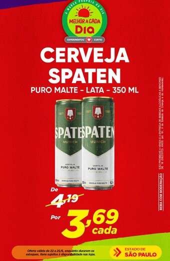 Dia CERVEJA SPATEN PURO MALTE - LATA - 350 ML oferta