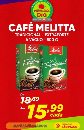 Dia CAFÉ MELITTA TRADICIONAL - EXTRAFORTE A VÁCUO - 500 G oferta