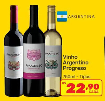 Supermercados Condor Vinho Argentino Progreso 750ml - Tipos oferta