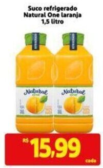 Extra Supermercado Suco refrigerado Natural One laranja 1,5 litro oferta