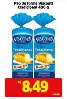 Extra Supermercado Pão de forma Visconti tradicional 400 g oferta