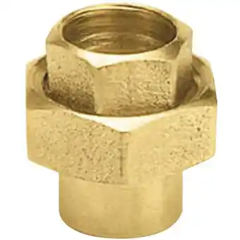 União em latão com solda 15x15mm