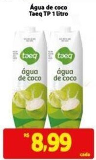 Extra Supermercado Água de coco Taeq TP 1 litro oferta