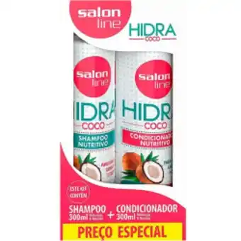 Barracão Supermercado Kit shampoo salon line com condicionador hidra coco 300ml oferta