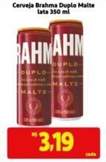 Extra Supermercado Cerveja Brahma Duplo Malte lata 350 ml oferta