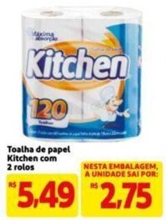 Extra Supermercado Toalha de papel Kitchen com 2 rolos oferta