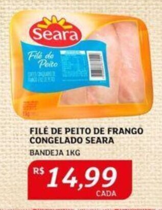 Assaí Atacadista FILÉ DE PEITO DE FRANGO CONGELADO SEARA BANDEJA 1KG oferta