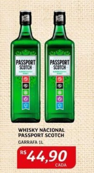 Assaí Atacadista WHISKY NACIONAL PASSPORT SCOTCH GARRAFA 1L oferta