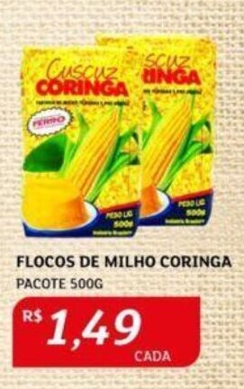 Assaí Atacadista FLOCOS DE MILHO CORINGA PACOTE 500G oferta