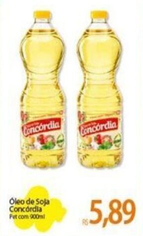 Atacadão Óleo de Soja Concordia Pet com 900ml oferta