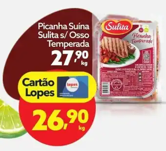 Lopes Supermercados Picanha Suína Sulita s/ Osso Temperada kg oferta