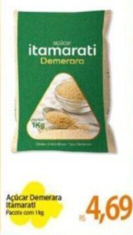 Açúcar Demerara Itamarati Pacote com 1kg