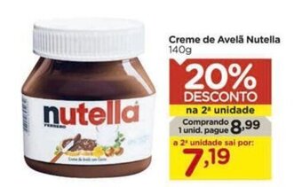 Carrefour Creme de Avelã Nutella 140g oferta