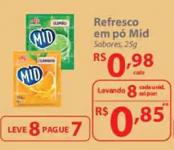 Nacional Refresco em po Mid 25g oferta