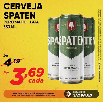 Dia CERVEJA SPATEN PURO MALTE - LATA 350ml oferta