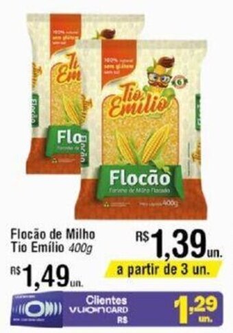 Fort Atacadista Flocão de Milho Tio Emilio 400g oferta