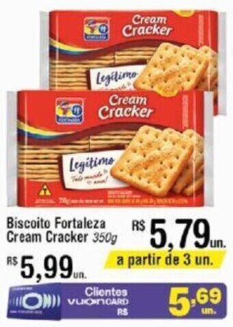 Fort Atacadista Biscoito Fortaleza Cream Cracker 350g oferta