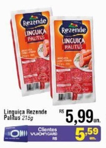 Fort Atacadista Linguiça Rezende Palitus 215g oferta