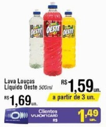 Fort Atacadista Lava Louças Líquido Oeste 500ml oferta