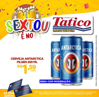 Tatico Cerveja Antarctica Pilsen 269ml oferta