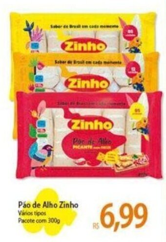 Pão de Alho Zinho Vários tipos Pacote com 300g