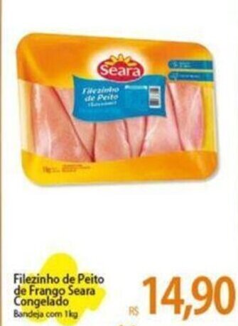 Atacadão Filezinho de Peito de Frango Seara Congelado Bandeja com 1kg oferta