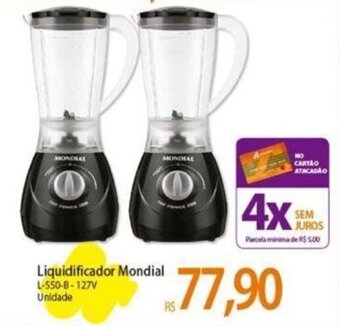 Atacadão Liquidificador Mondial L-550-8-127V Unidade oferta
