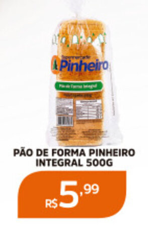 Pinheiro Supermercado PÃO DE FORMA PINHEIRO INTEGRAL 500G oferta